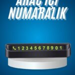 Araç İçi Numaratör Numaralık Oto Cam Kartı Fosforlu Numaratör