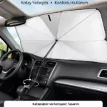 Pratik Ön Cam Güneşliği – Geniş Kapsama Alanı, Kolay Saklama Yeni Nesil