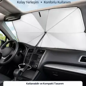 Pratik Ön Cam Güneşliği – Geniş Kapsama Alanı, Kolay Saklama Yeni Nesil
