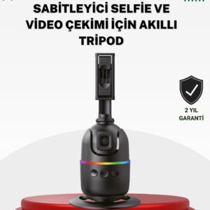 Haydiburaya 8 Sosyal Medya İçerikleri İçin Otomatik Yüz Takipli 360° Döner Gimbal Stand
