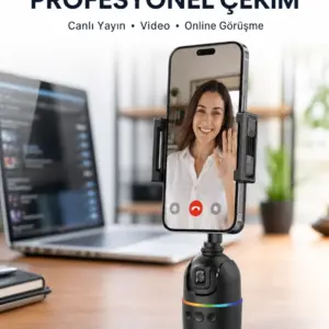 Canlı Yayın ve Video Çekimleri İçin Otomatik Yüz Takipli Masaüstü Gimbal Yeni Nesil