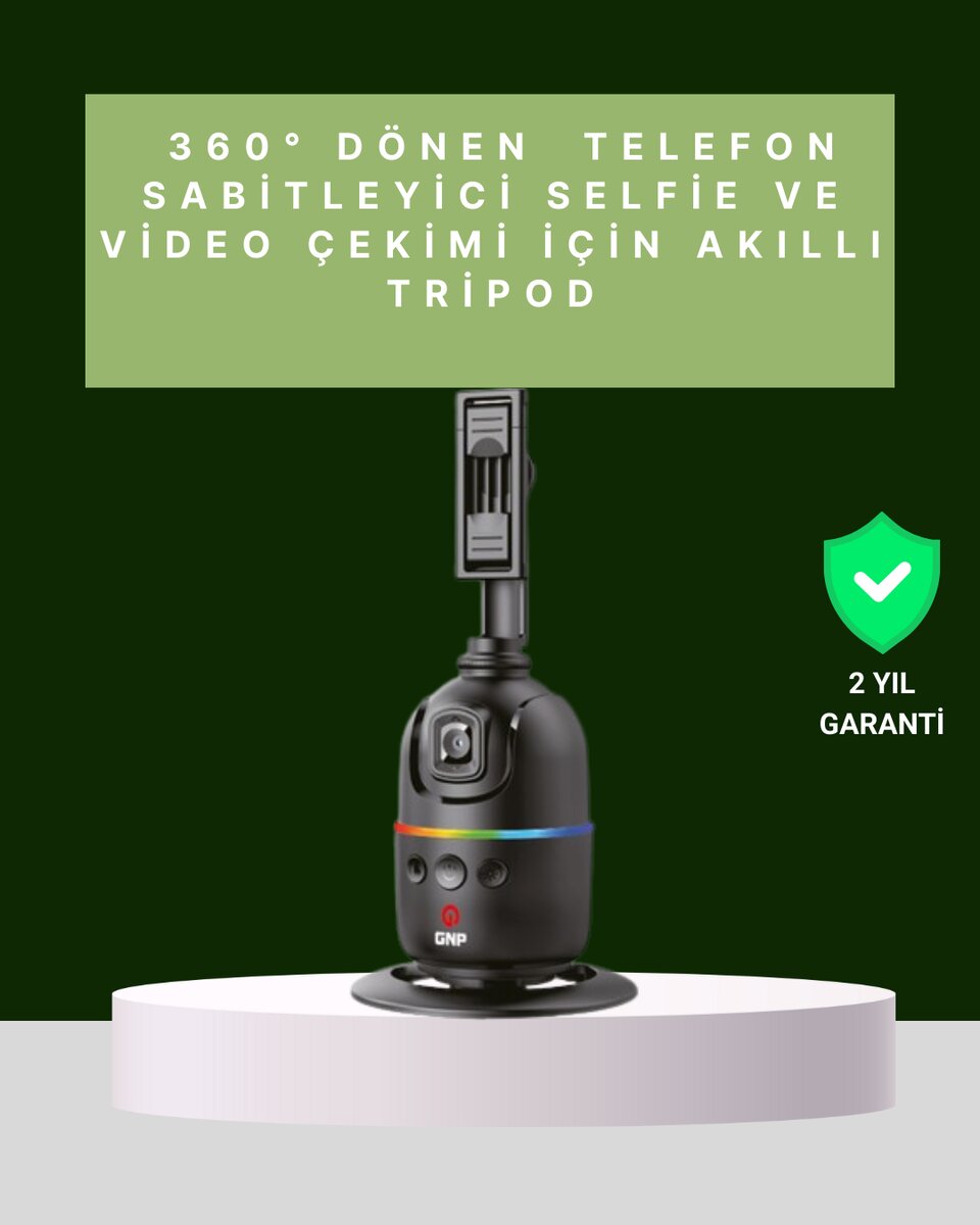 Yüz Takipli 360° Akıllı Gimbal Telefon ve Aksiyon Kamera Uyumlu 1 Yüz Takipli 360° Akıllı Gimbal Telefon ve Aksiyon Kamera Uyumlu