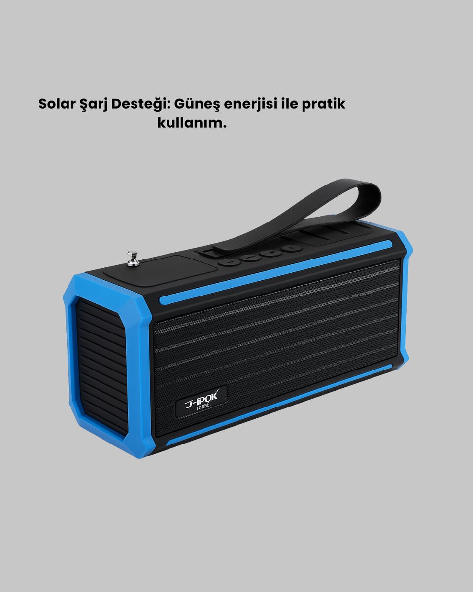 J-IPOX P520 Bluetooth Hoparlör 8W Güçlü Ses Solar Şarj FM Radyo 4 J-IPOX P520 Bluetooth Hoparlör 8W Güçlü Ses Solar Şarj FM Radyo - Görsel 4