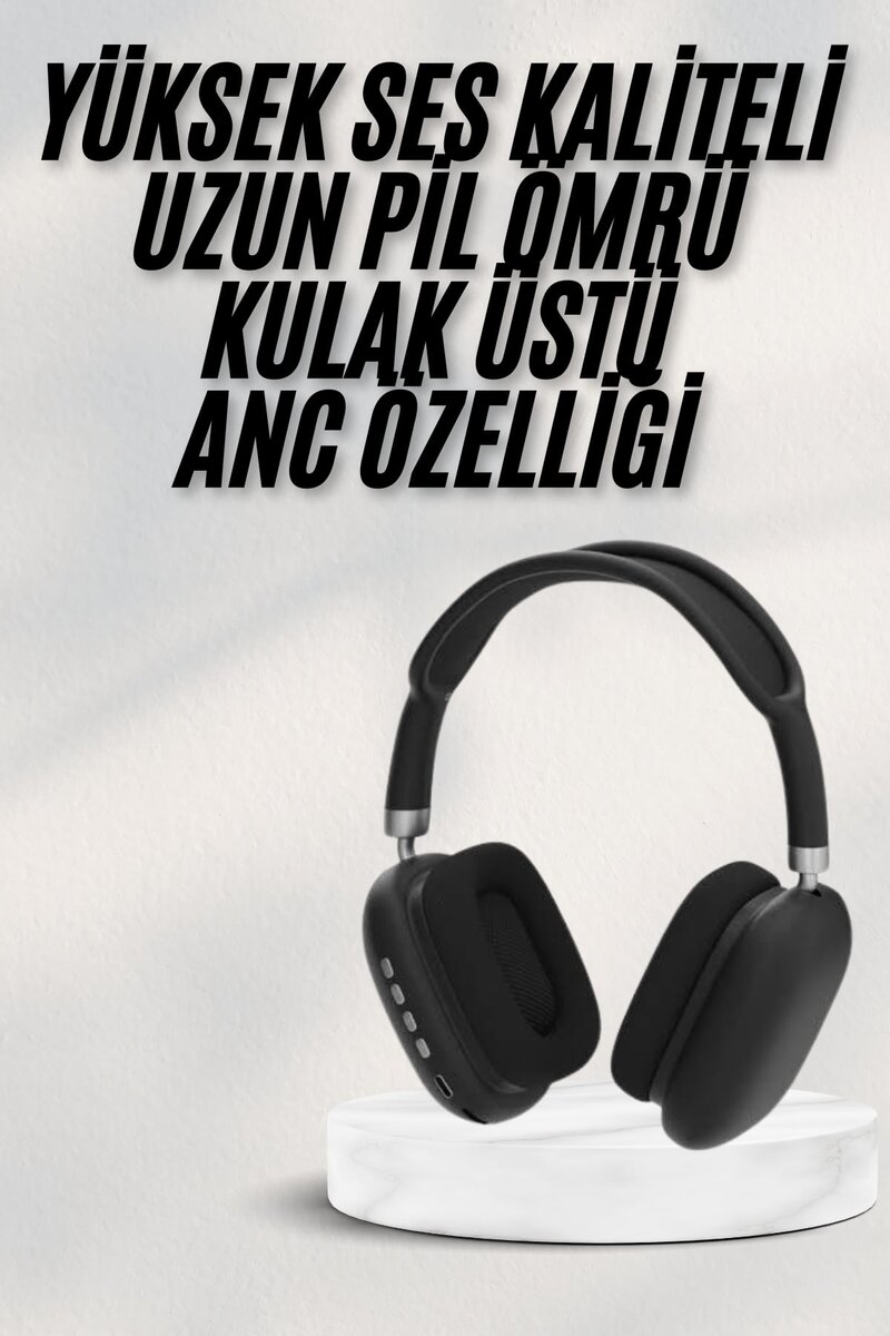 Yeni Nesil Bluetooth Kulaklık Kulak Üstü ANC Özelliği Yüksek Ses Kaliteli 2 Yeni Nesil Bluetooth Kulaklık Kulak Üstü ANC Özelliği Yüksek Ses Kaliteli - Görsel 2