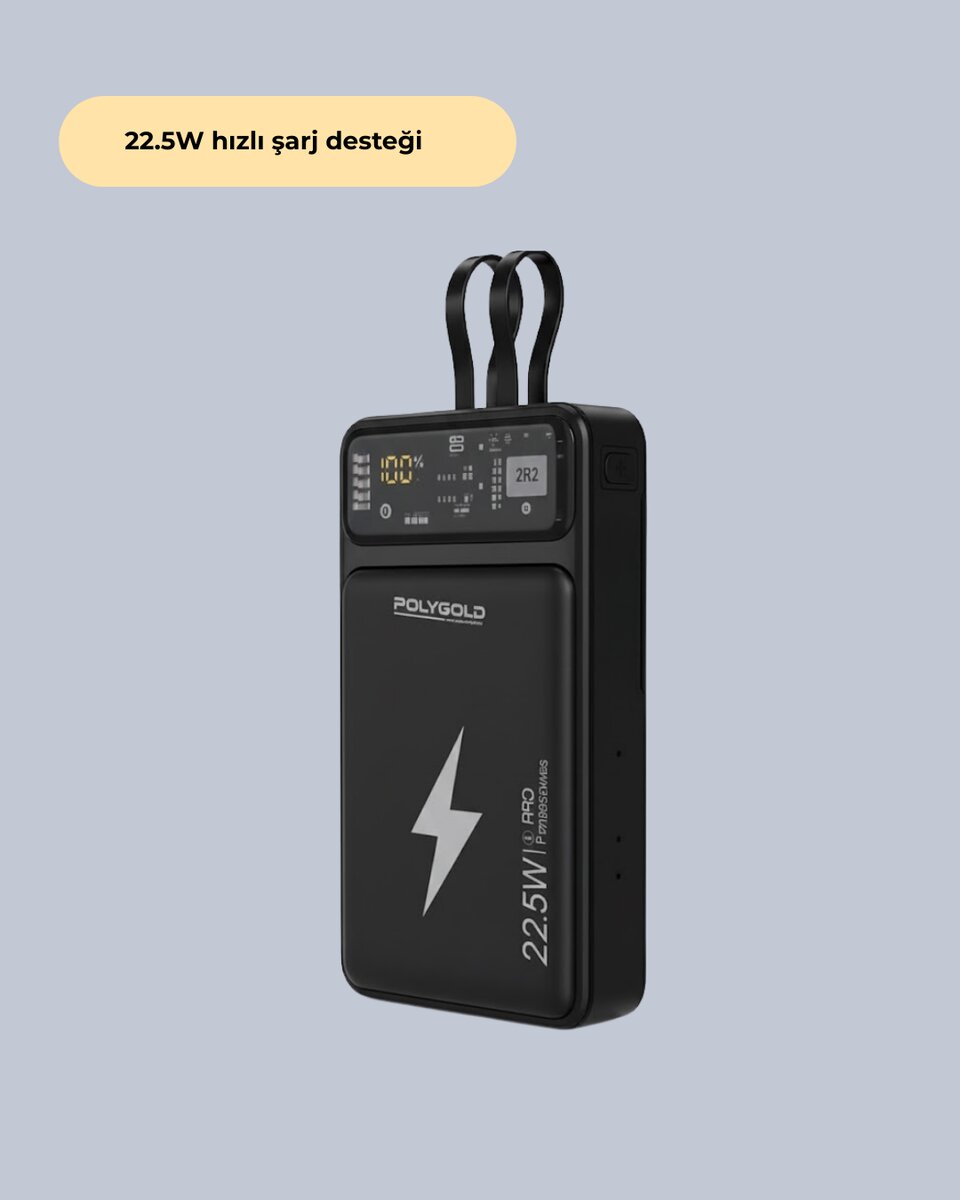 Taşınabilir Powerbank 22.5W Hızlı Şarj Destekli 2 Taşınabilir Powerbank 22.5W Hızlı Şarj Destekli - Görsel 2
