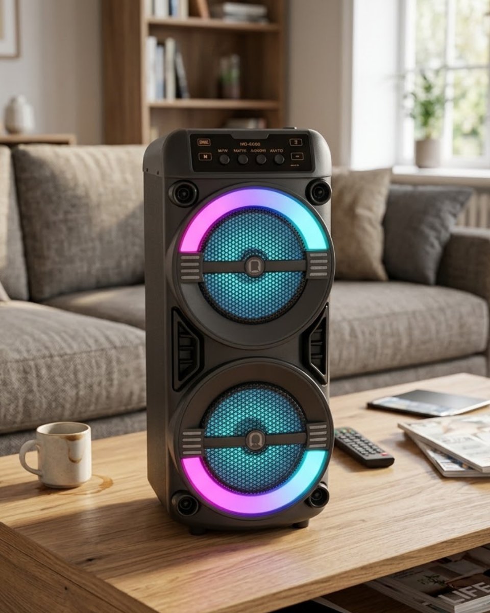 Taşınabilir Bluetooth Hoparlör RGB Işık Efektli Stereo Ses 1 Taşınabilir Bluetooth Hoparlör RGB Işık Efektli Stereo Ses