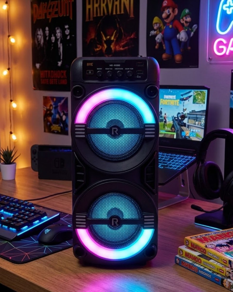 Kablosuz Bluetooth Hoparlör LED Işıklı USB ve TF Kart Destekli 1 Kablosuz Bluetooth Hoparlör LED Işıklı USB ve TF Kart Destekli