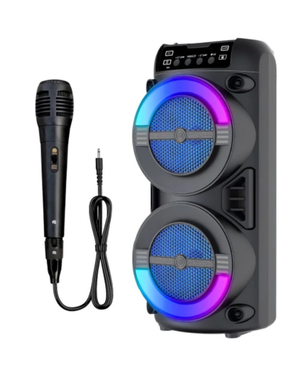 RGB Işıklı Taşınabilir Bluetooth Hoparlör Güçlü Stereo Ses 3 RGB Işıklı Taşınabilir Bluetooth Hoparlör Güçlü Stereo Ses - Görsel 3