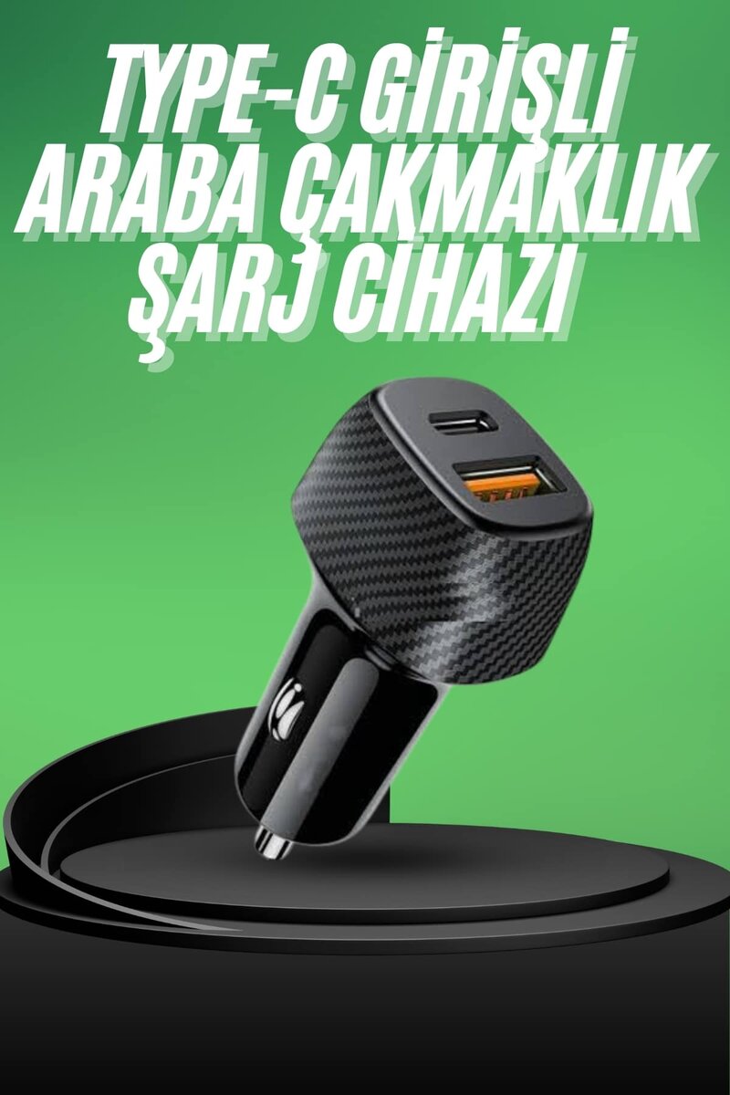 Type-C Girişli Araba Çakmaklık Şarj Cihazı 38W Oto Çakmaklık 1 Type-C Girişli Araba Çakmaklık Şarj Cihazı 38W Oto Çakmaklık