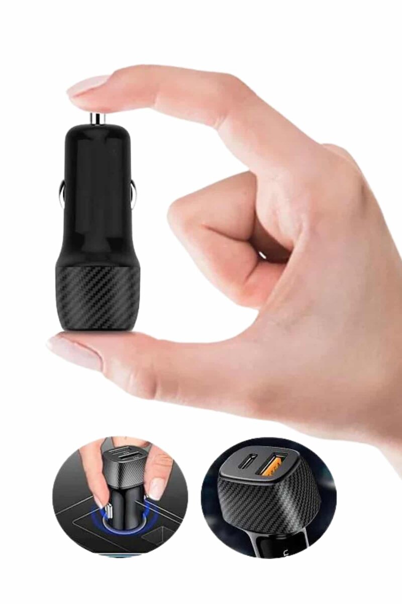 Hızlı Oto Şarj Cihazı 38W Çift Girişli HIzlı Şarj Oto Çakmaklık Type-C 3 Hızlı Oto Şarj Cihazı 38W Çift Girişli HIzlı Şarj Oto Çakmaklık Type-C - Görsel 3
