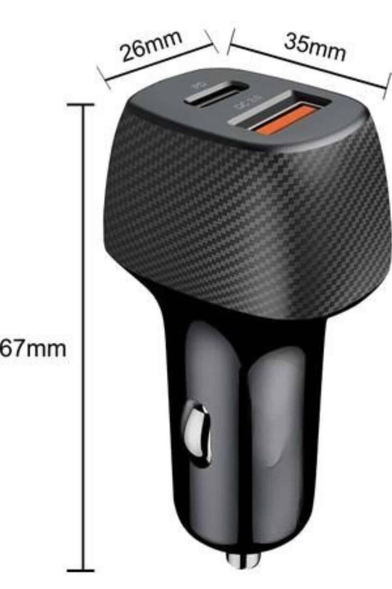 Araç İçi Hızlı Şarj Soketi 38W Oto Çakmaklık Type-C Araba Çakmaklık 4 Araç İçi Hızlı Şarj Soketi 38W Oto Çakmaklık Type-C Araba Çakmaklık - Görsel 4