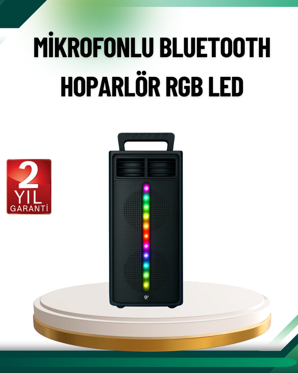 Şarjlı Işıklı Bluetooth Hoparlör | USB AUX TF Kart ve Radyo Destekli 1 Şarjlı Işıklı Bluetooth Hoparlör | USB AUX TF Kart ve Radyo Destekli