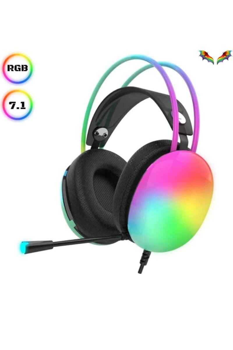 Kablosuz Bluetooth Kulaklık RGB Işıklı Kulak Üstü 5.3 Bluetooth Bağlantılı 2 Kablosuz Bluetooth Kulaklık RGB Işıklı Kulak Üstü 5.3 Bluetooth Bağlantılı - Görsel 2