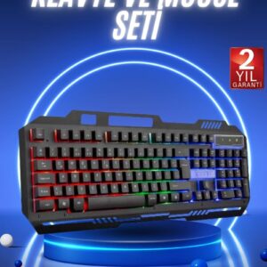 Haydiburaya 8 Gaming Oyuncu Klavyesi Led Aydınlatmalı Mekanik Hisli