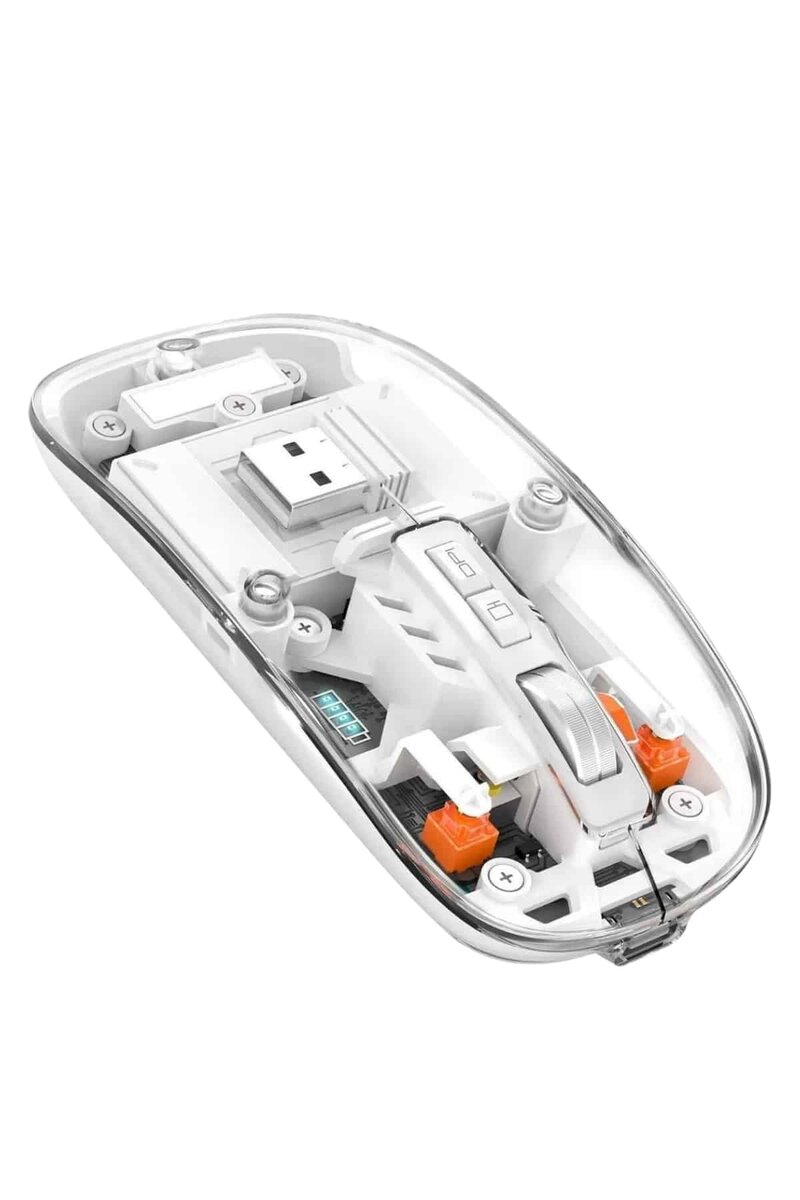 Sessiz Tıklama Çift Modlu Bluetooth Ve Alıcı Şeffaf Mouse Fare 4 Sessiz Tıklama Çift Modlu Bluetooth Ve Alıcı Şeffaf Mouse Fare - Görsel 4