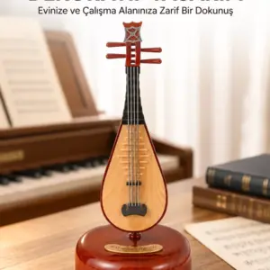 Klasik Ud Figürlü Melodili Müzik Kutusu Şık Hediyelik
