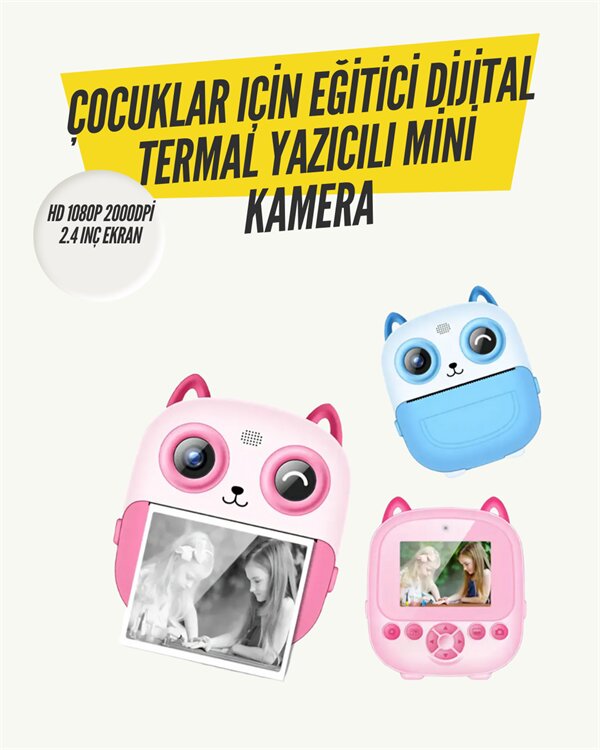 2.4” Ekranlı Mini Kamera – 1080p Kayıt + Mürekkepsiz Yazdırma 1 2.4” Ekranlı Mini Kamera – 1080p Kayıt + Mürekkepsiz Yazdırma