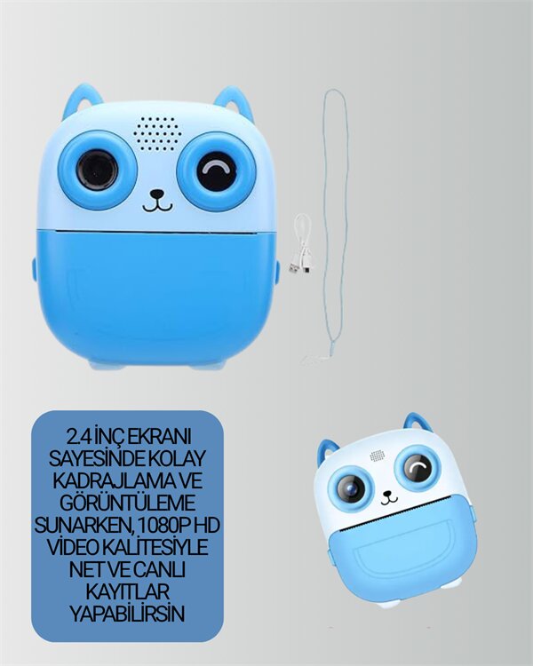 Termal Yazıcılı Dijital Kamera – USB Şarjlı HD Video Destekli 3 Termal Yazıcılı Dijital Kamera – USB Şarjlı HD Video Destekli - Görsel 3