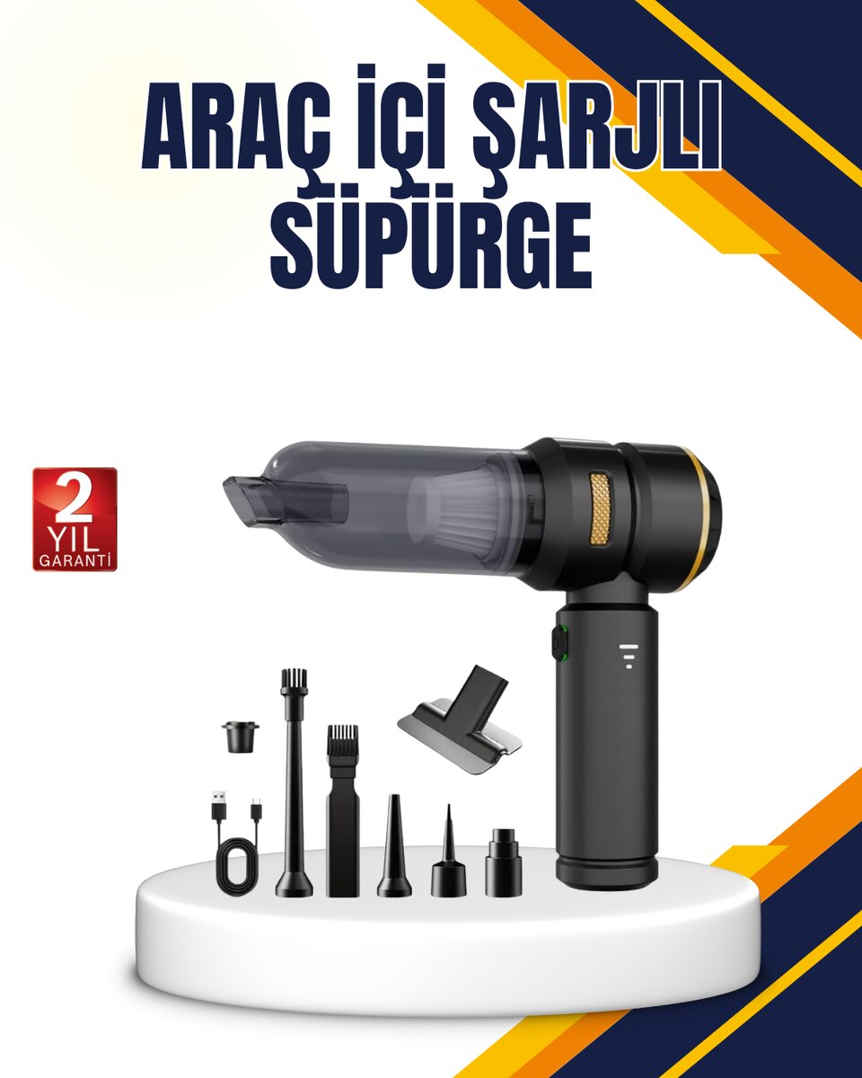 15000 PA Emiş Gücü ve Hava Üfleme Özellikli Şarjlı Süpürge 1 15000 PA Emiş Gücü ve Hava Üfleme Özellikli Şarjlı Süpürge
