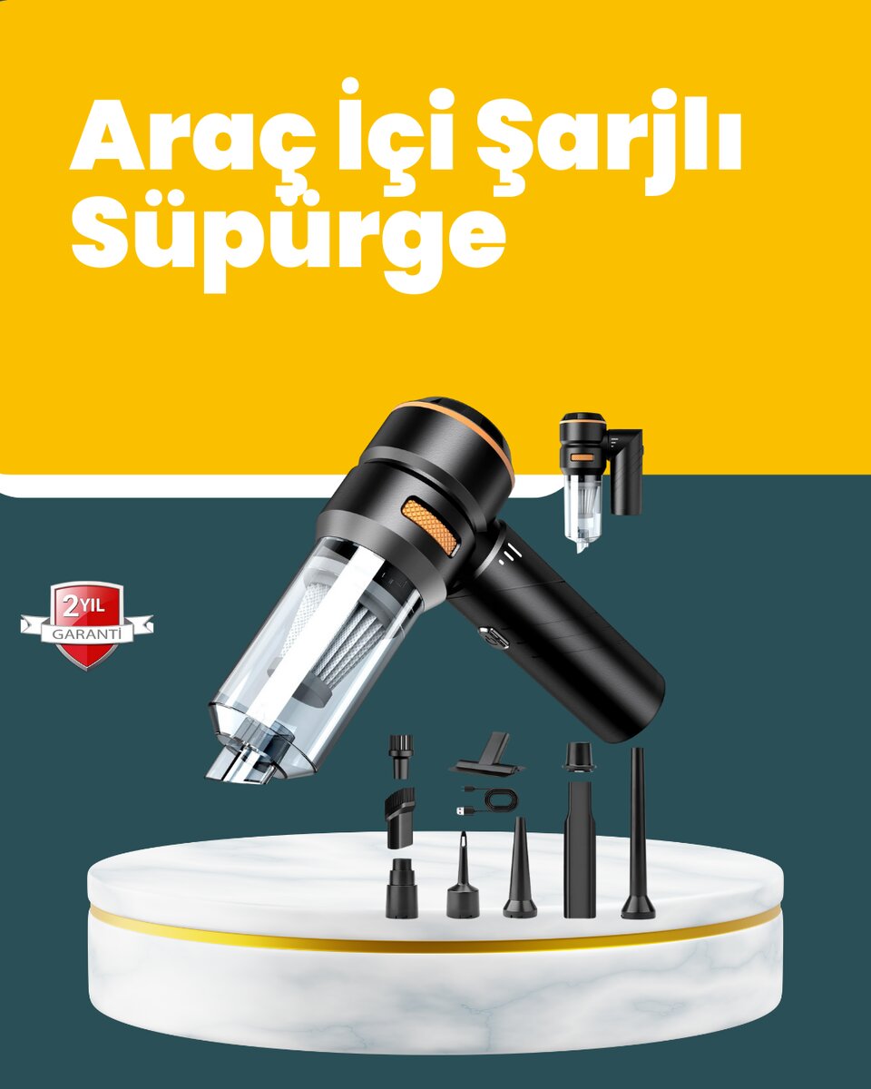 Araç İçi Derinlemesine Temizlik İçin Kompakt ve Ergonomik El Süpürgesi 1 Araç İçi Derinlemesine Temizlik İçin Kompakt ve Ergonomik El Süpürgesi