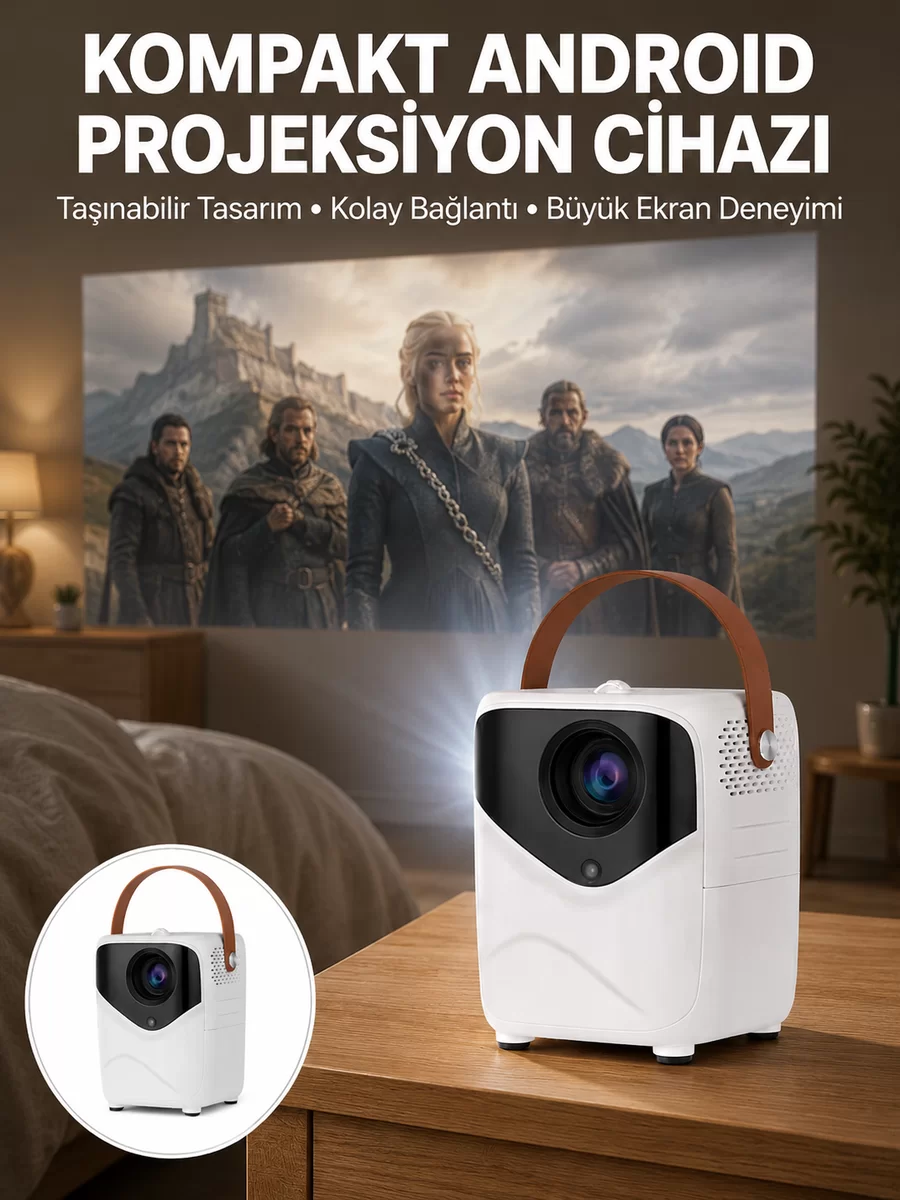 Projeksiyon Ev Sineması Bluetooth 4k HD Kaliteli Görüntü Kumandalı Yeni Nesil 1 Projeksiyon Ev Sineması Bluetooth 4k HD Kaliteli Görüntü Kumandalı Yeni Nesil