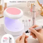 20.000 RPM Tırnak Matkabı + Mini LED Oje Kurutma Cihazı Seti Yeni Nesil