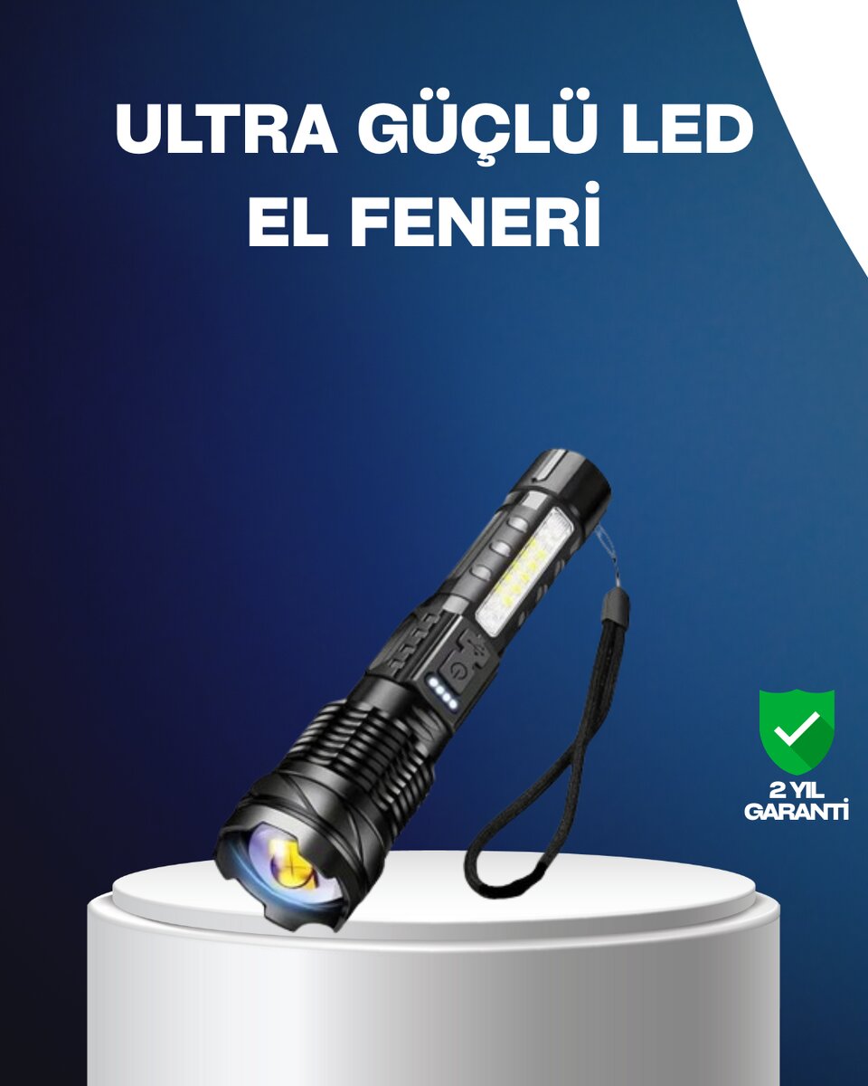 Outdoor ve Acil Durum İçin Güçlü LED El Feneri 1 Outdoor ve Acil Durum İçin Güçlü LED El Feneri