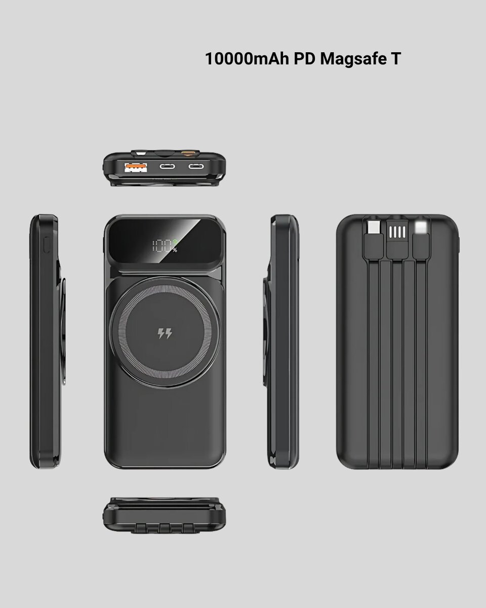 15W Kablosuz Şarj Özellikli 10000 mAh Powerbank – Type-C Hızlı Şarj 2 15W Kablosuz Şarj Özellikli 10000 mAh Powerbank – Type-C Hızlı Şarj - Görsel 2