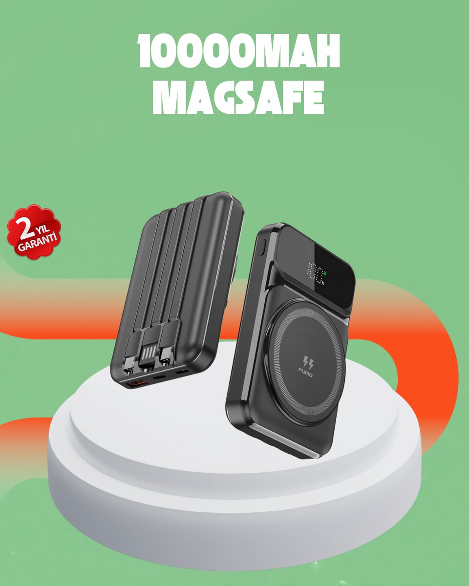 10000 mAh Kablosuz Hızlı Şarj Destekli Powerbank – 15W PD20W Type-C Girişli 1 10000 mAh Kablosuz Hızlı Şarj Destekli Powerbank – 15W PD20W Type-C Girişli