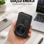 Manyetik Kablosuz Powerbank 22.5W Hızlı Şarj LCD Göstergeli Yeni Nesil