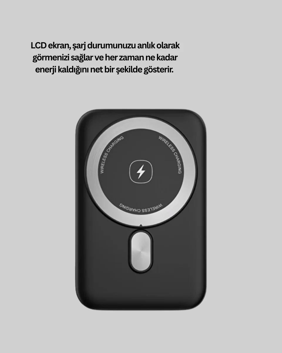 22.5W Hızlı Şarj Destekli Manyetik Powerbank Kompakt Tasarım Yeni Nesil 4 22.5W Hızlı Şarj Destekli Manyetik Powerbank Kompakt Tasarım Yeni Nesil - Görsel 4