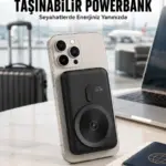 22.5W Hızlı Şarj Destekli Manyetik Powerbank Kompakt Tasarım Yeni Nesil