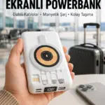 LCD Göstergeli Manyetik Powerbank Type C USB Girişli Yeni Nesil