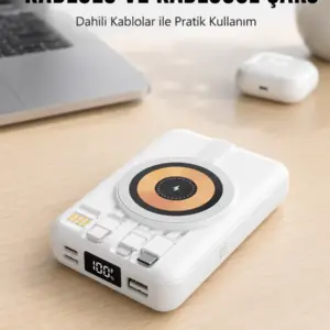 MagSafe Uyumlu Kablosuz Powerbank Hızlı Şarj Özellikli Yeni Nesil