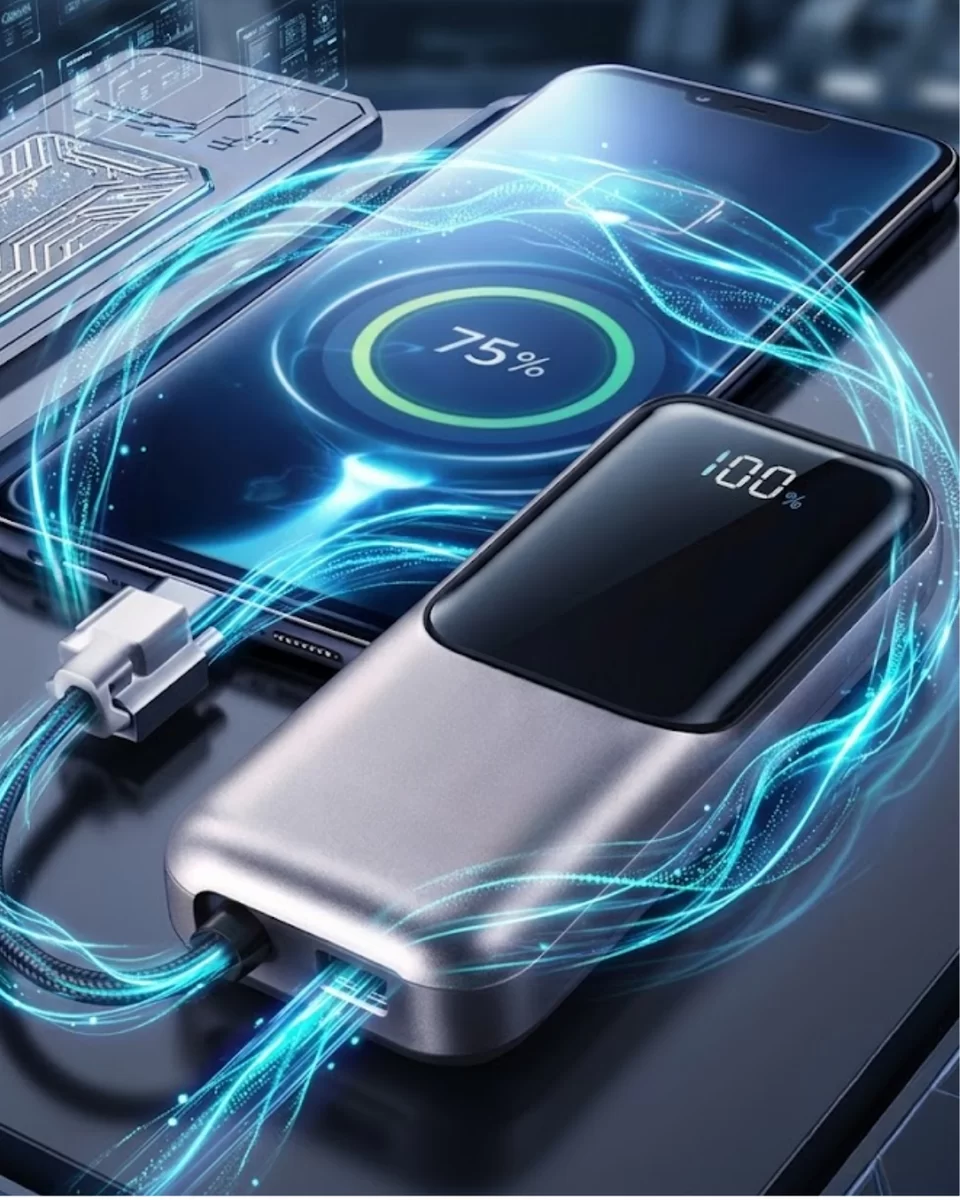 LED Ekranlı Süper Fast Charge Özellikli Mini Powerbank 1 LED Ekranlı Süper Fast Charge Özellikli Mini Powerbank