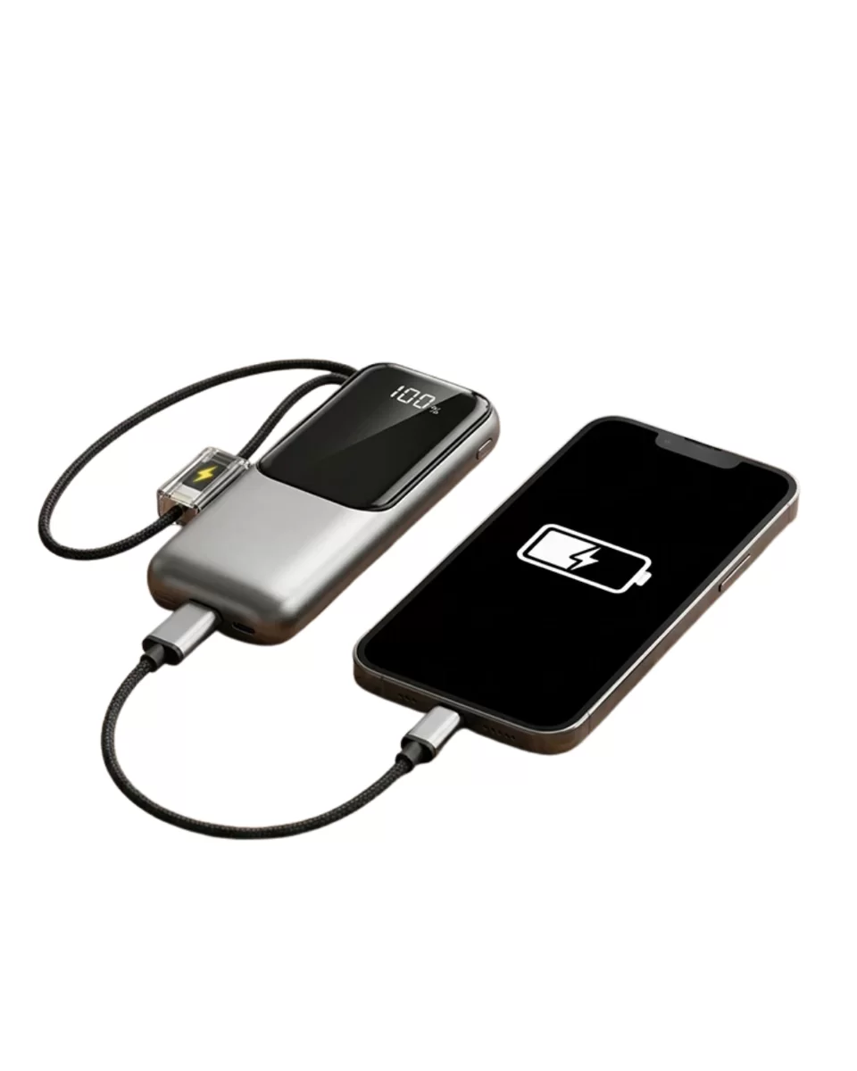LED Ekranlı Süper Fast Charge Özellikli Mini Powerbank 4 LED Ekranlı Süper Fast Charge Özellikli Mini Powerbank - Görsel 4