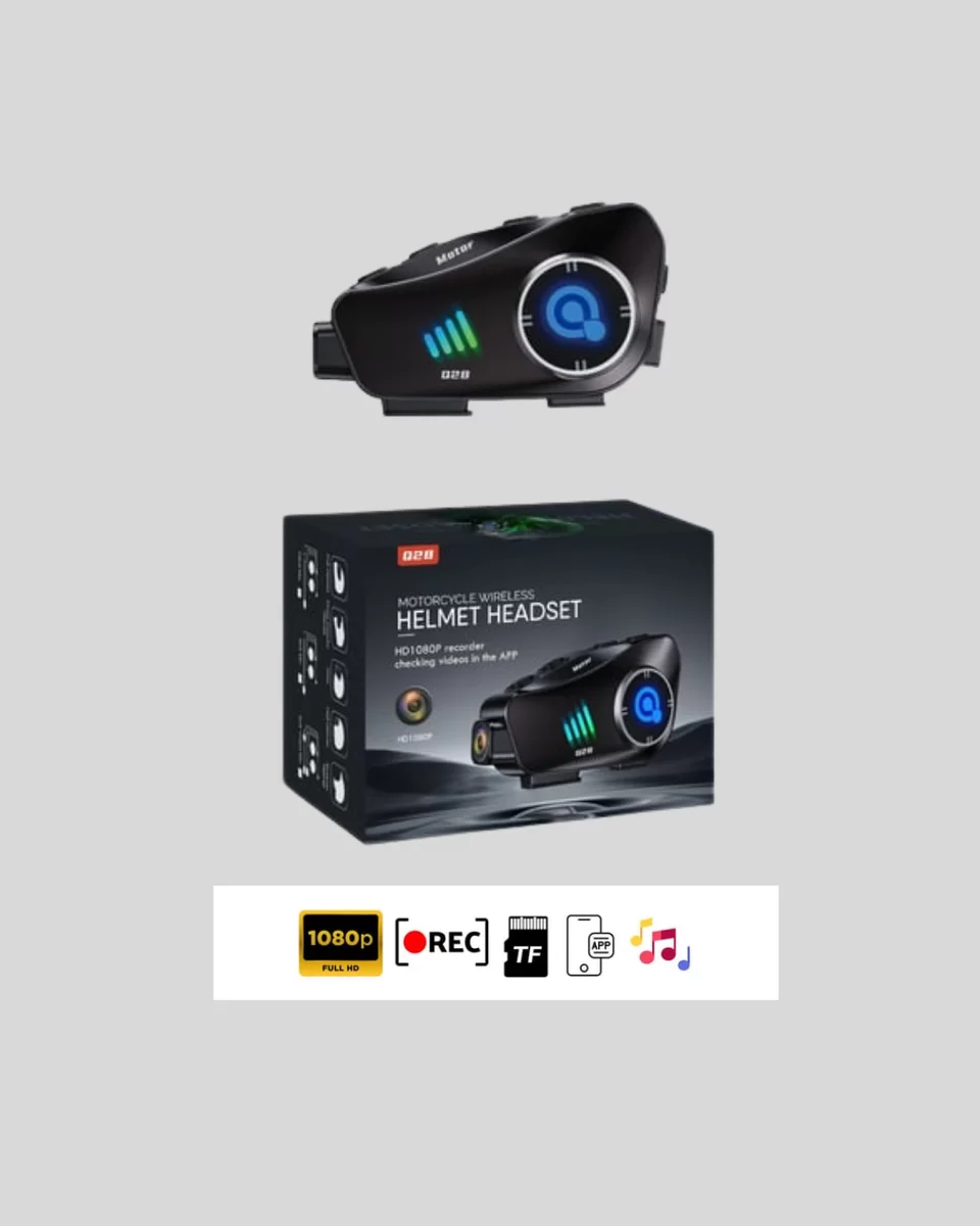 Q28 Kameralı Motosiklet Kask Kulaklık Bluetooth 5.3 Su Geçirmez 1080P HD Yeni Nesil 2 Q28 Kameralı Motosiklet Kask Kulaklık Bluetooth 5.3 Su Geçirmez 1080P HD Yeni Nesil - Görsel 2