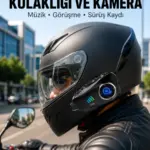 Q28 Kameralı Motosiklet Kask Kulaklık Bluetooth 5.3 Su Geçirmez 1080P HD Yeni Nesil