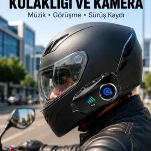 Q28 Kameralı Motosiklet Kask Kulaklık Bluetooth 5.3 Su Geçirmez 1080P HD Yeni Nesil