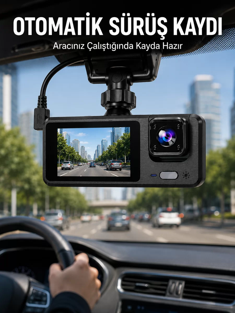 3 Kameralı DVR Araç Kamerası – Tam Güvenlik Tam Kapsama Yeni Nesil 1 3 Kameralı DVR Araç Kamerası – Tam Güvenlik Tam Kapsama Yeni Nesil