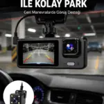 1080P 3 Kameralı Araç DVR – Döngü Kayıt ve Geri Görüş Özellikli Yeni Nesil