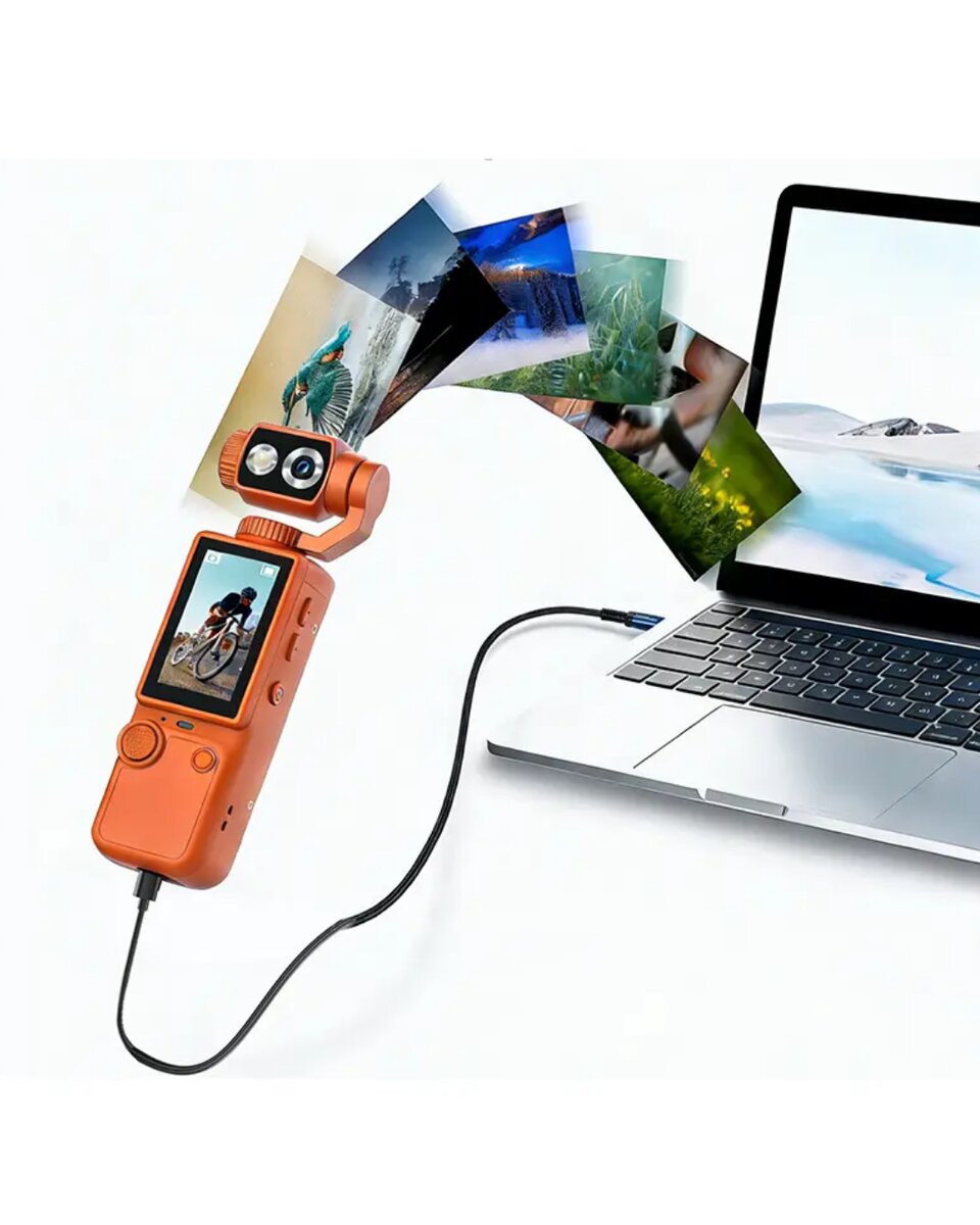 Kompakt 4K Gimbal Kamera 180 Derece Döner Başlık Stabil Video ve Vlog Uyumlu 3 Kompakt 4K Gimbal Kamera 180 Derece Döner Başlık Stabil Video ve Vlog Uyumlu - Görsel 3