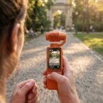 4K Ultra HD Gimbal Kamera Sabitleyici ve 180 Derece Hareketli Lensli Vlog Kamera