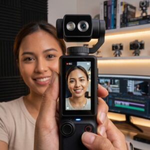 Kompakt 4K Vlog Kamera 2.0 IPS Ekran Otomatik Odaklama ve Stereo Ses Kayıtlı