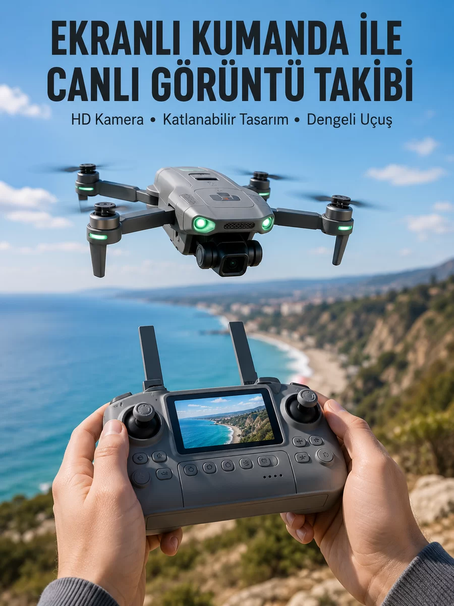 Akıllı Sensörlü Drone Canlı Görüntü Aktarımlı 1 Akıllı Sensörlü Drone Canlı Görüntü Aktarımlı