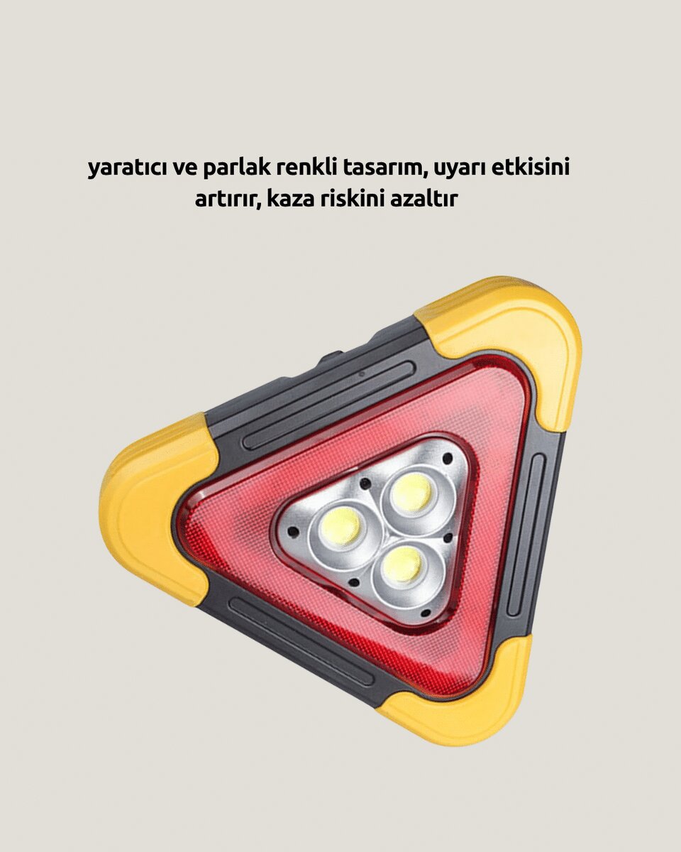 Solar Şarjlı Üçgen LED Park ve İkaz Lambası 4 Solar Şarjlı Üçgen LED Park ve İkaz Lambası - Görsel 4