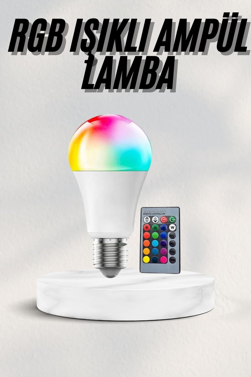 Akıllı RGB Led Ampul Led Uzaktan Kumandalı Renk Değiştiren Ampul 1 Akıllı RGB Led Ampul Led Uzaktan Kumandalı Renk Değiştiren Ampul
