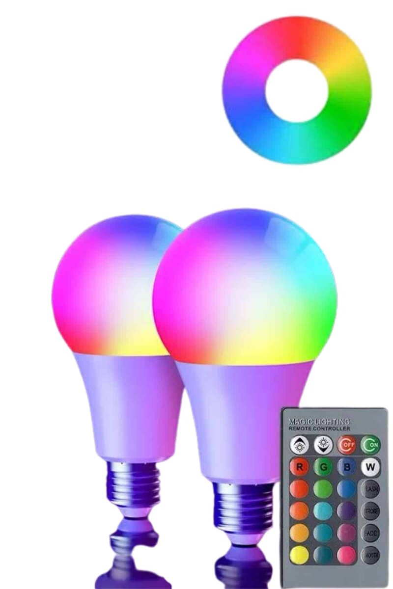 Akıllı RGB Led Ampul Led Uzaktan Kumandalı Renk Değiştiren Ampul 3 Akıllı RGB Led Ampul Led Uzaktan Kumandalı Renk Değiştiren Ampul - Görsel 3