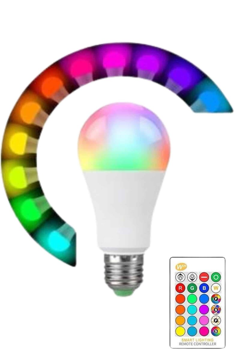 Akıllı RGB Led Ampul Led Uzaktan Kumandalı Renk Değiştiren Ampul 4 Akıllı RGB Led Ampul Led Uzaktan Kumandalı Renk Değiştiren Ampul - Görsel 4