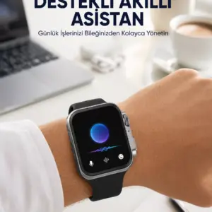 Modern Tasarımlı Akıllı Saat Uzun Pil Süresi ve Net Ekran Yeni Nesil